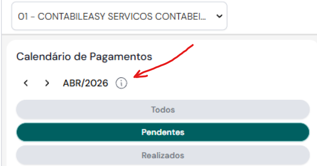 Botão info ao lado da data