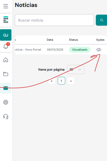 Lista de notícias