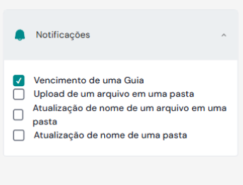 Notificações granulares